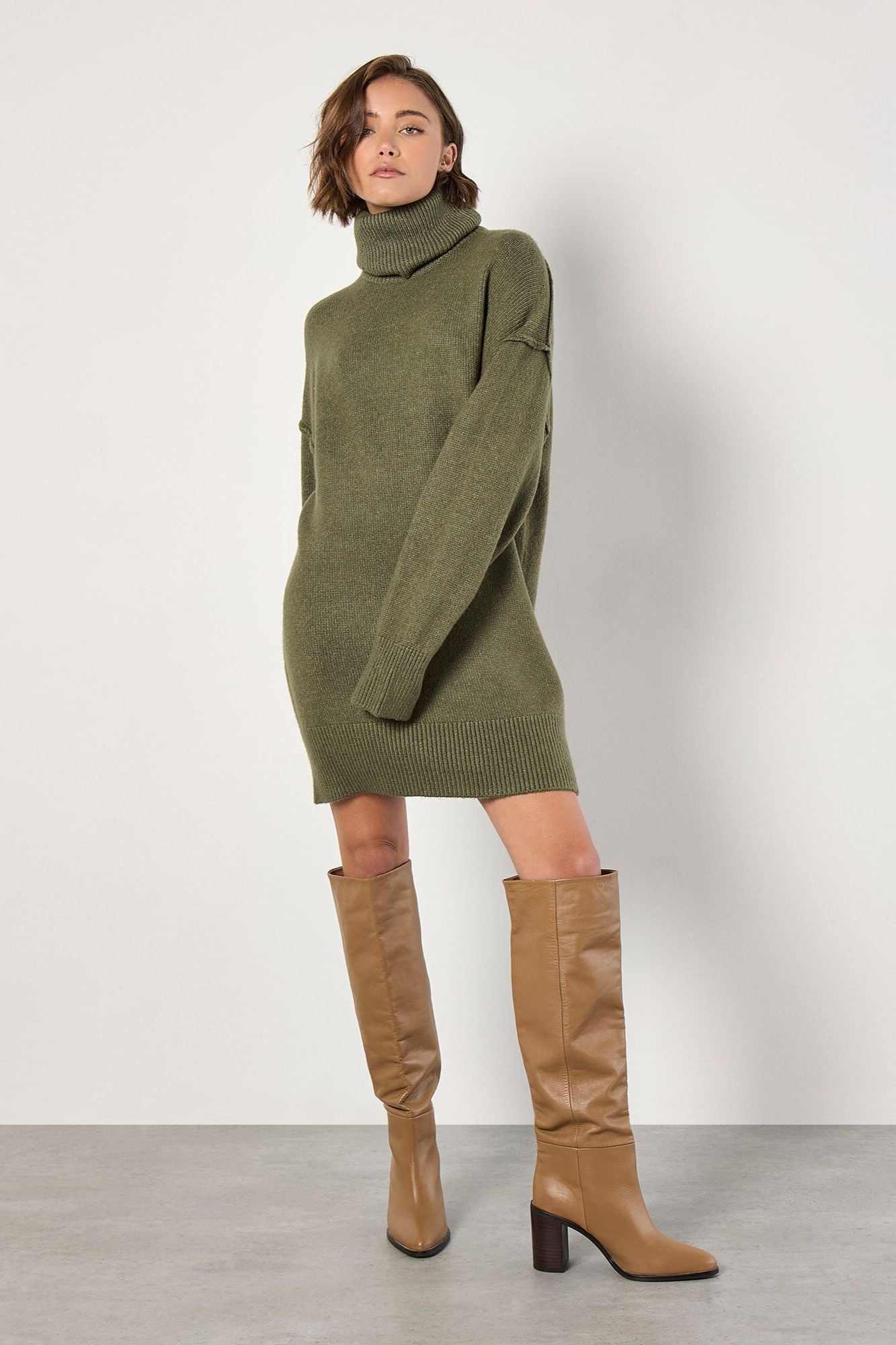 Penny Oversized Roll Neck Sweater Dress