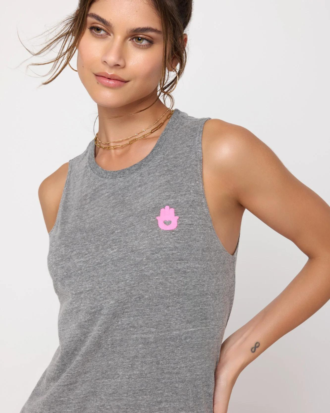 Hamsa Jade Muscle Tank