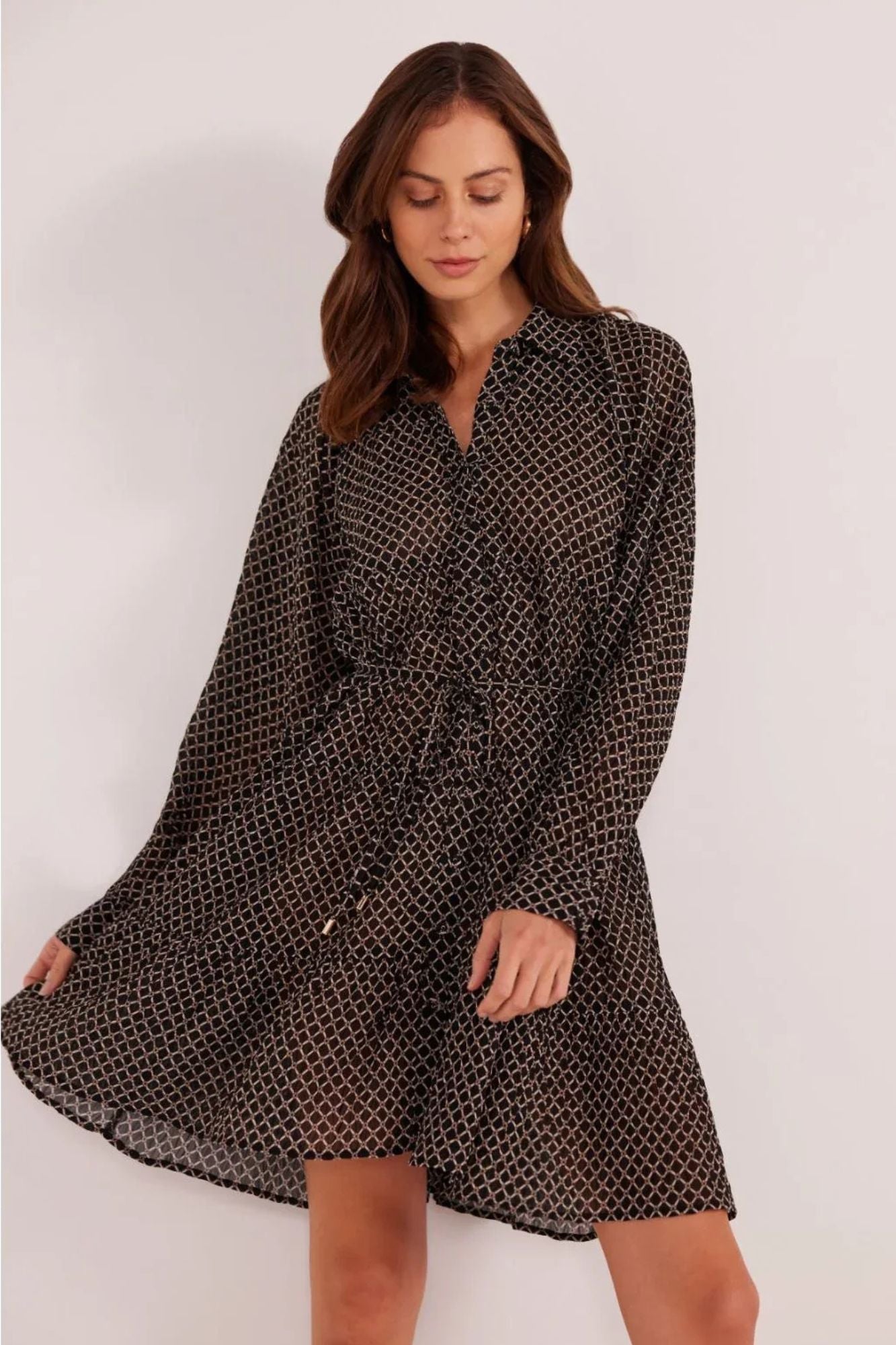 Lydia Tiered Shirt Dress