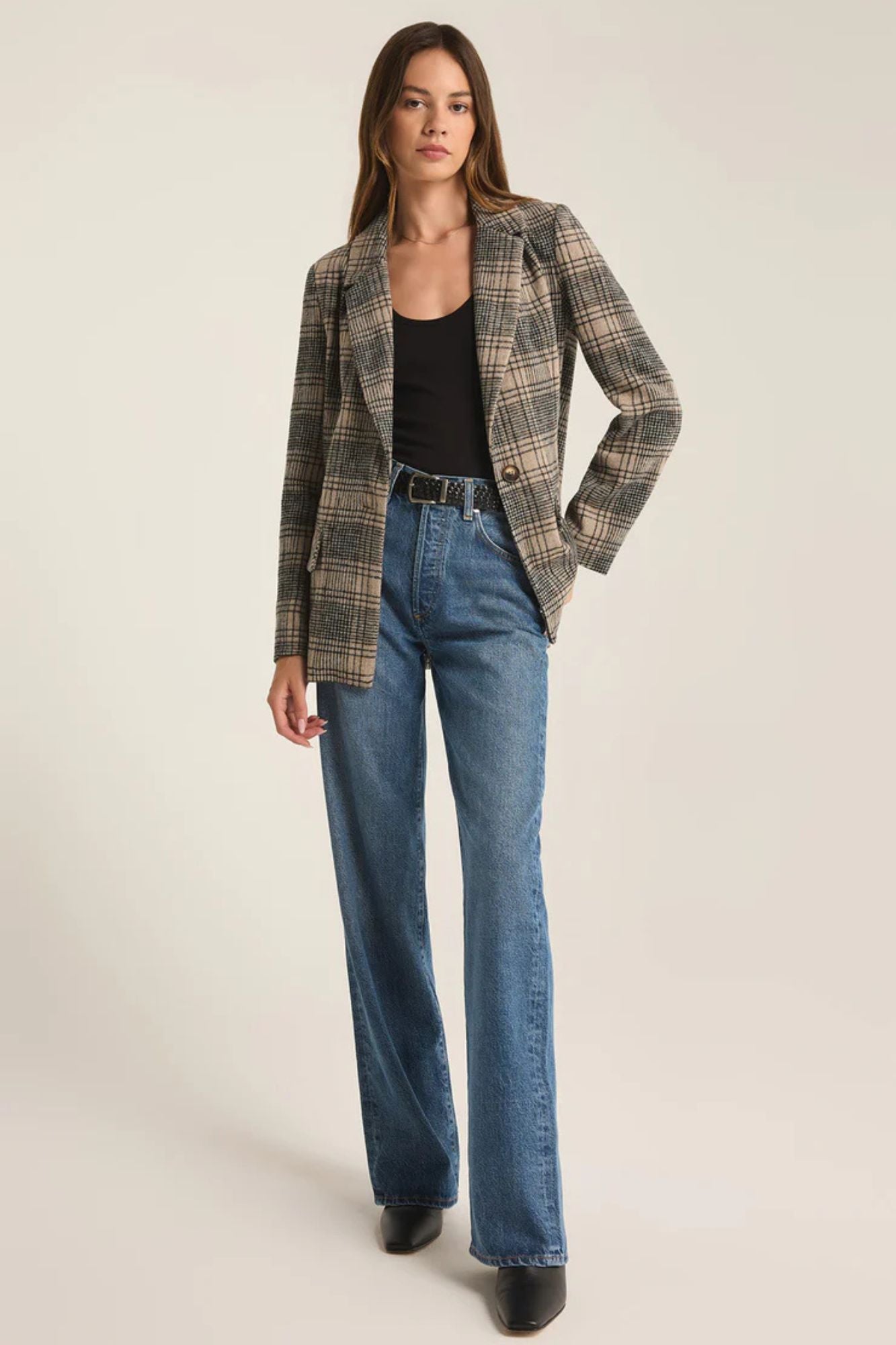 Kingston Relaxed Plaid Blazer