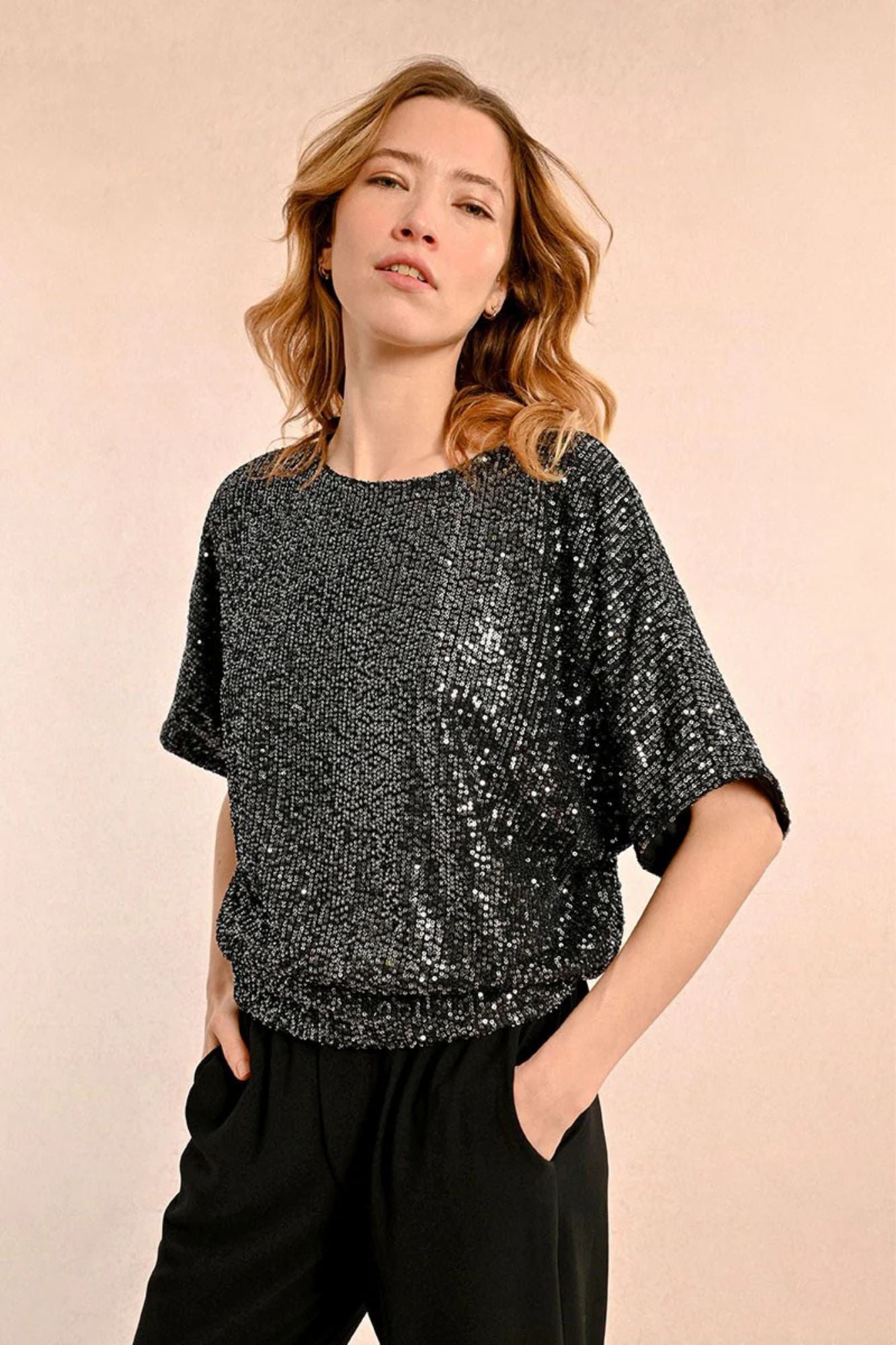 Sherry Sequin Top