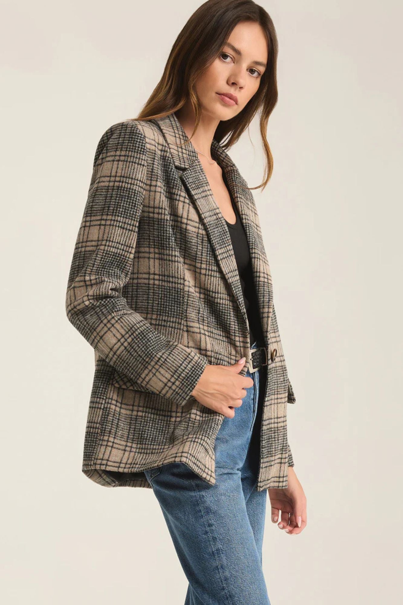 Kingston Relaxed Plaid Blazer