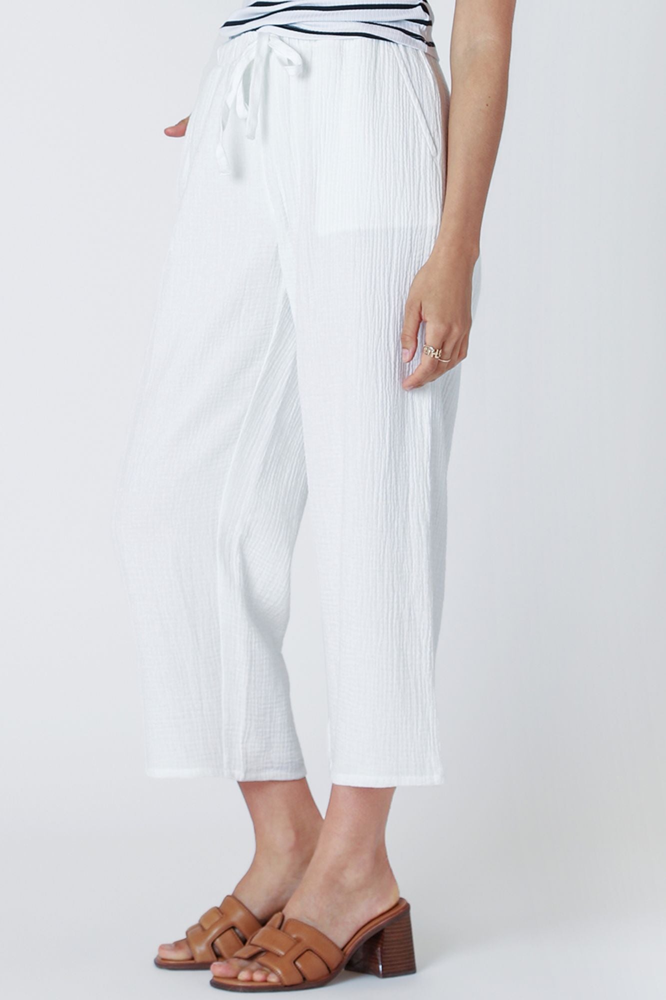 Pull On Textured Pant