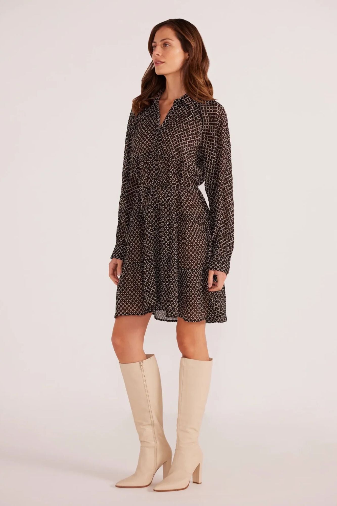 Lydia Tiered Shirt Dress