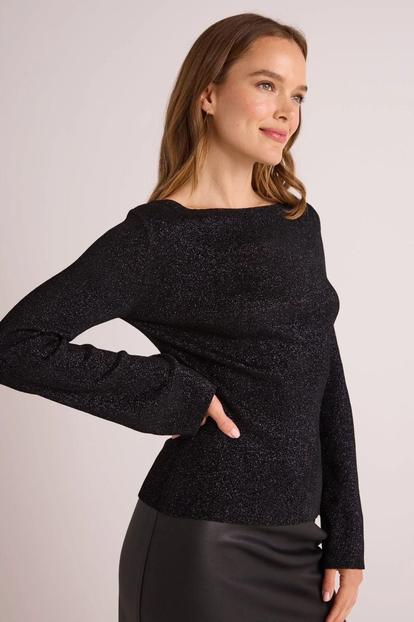 Boatneck Long Sleeve Sweater