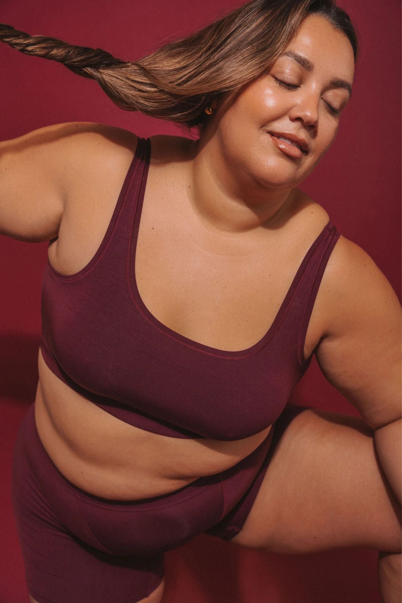 Sporty Mineral Bra | Maroon