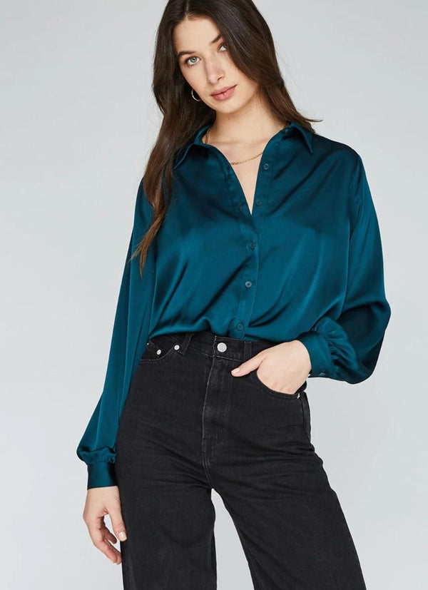 Pamela Button Down Shirt - Indigo Bay