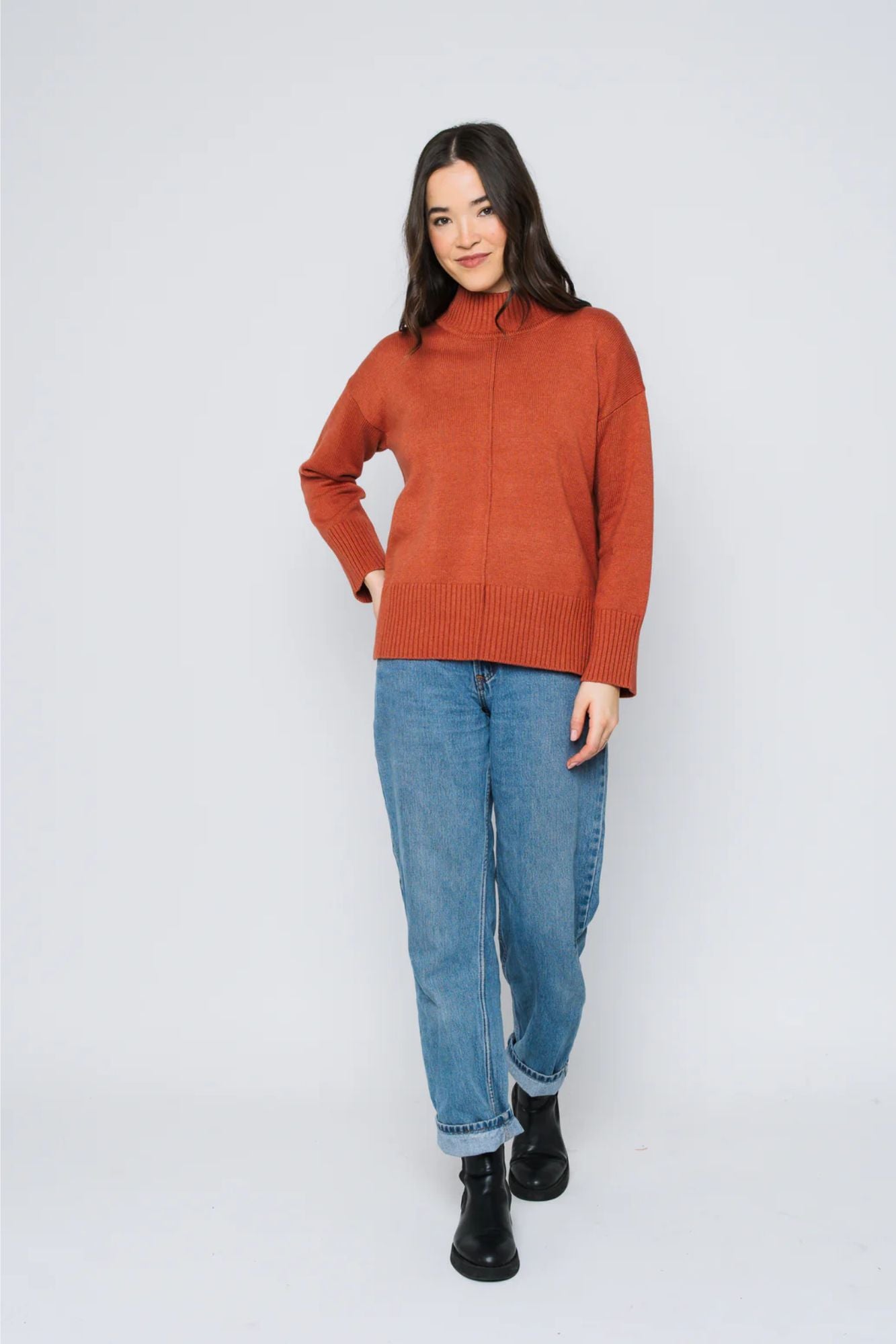 Lita-Mock Neck Pullover