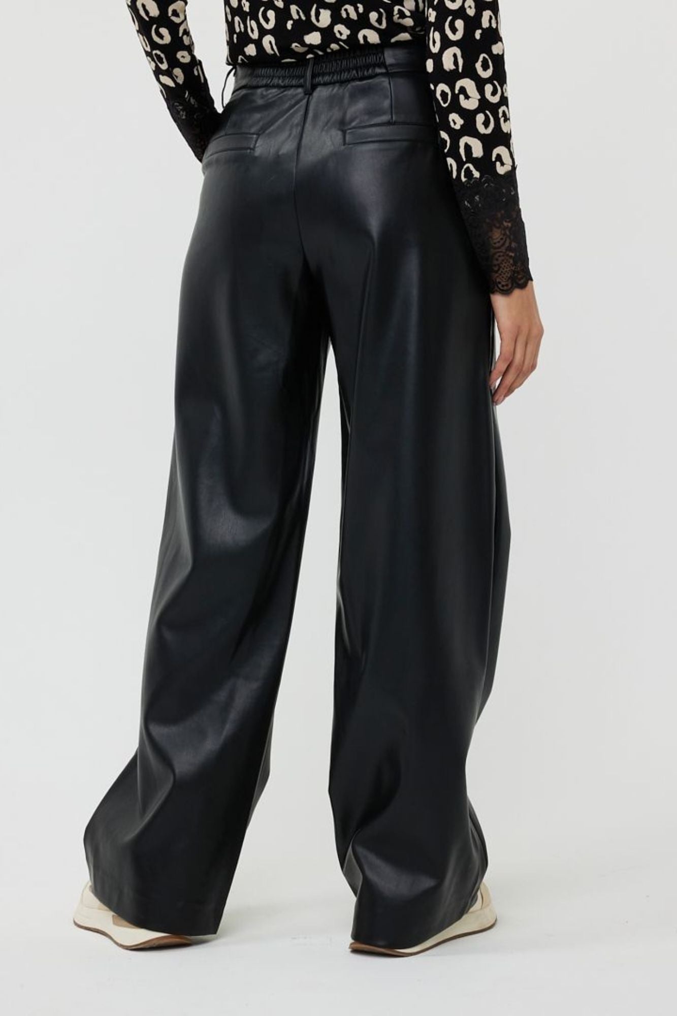 Trousers Wide Vegan Leather