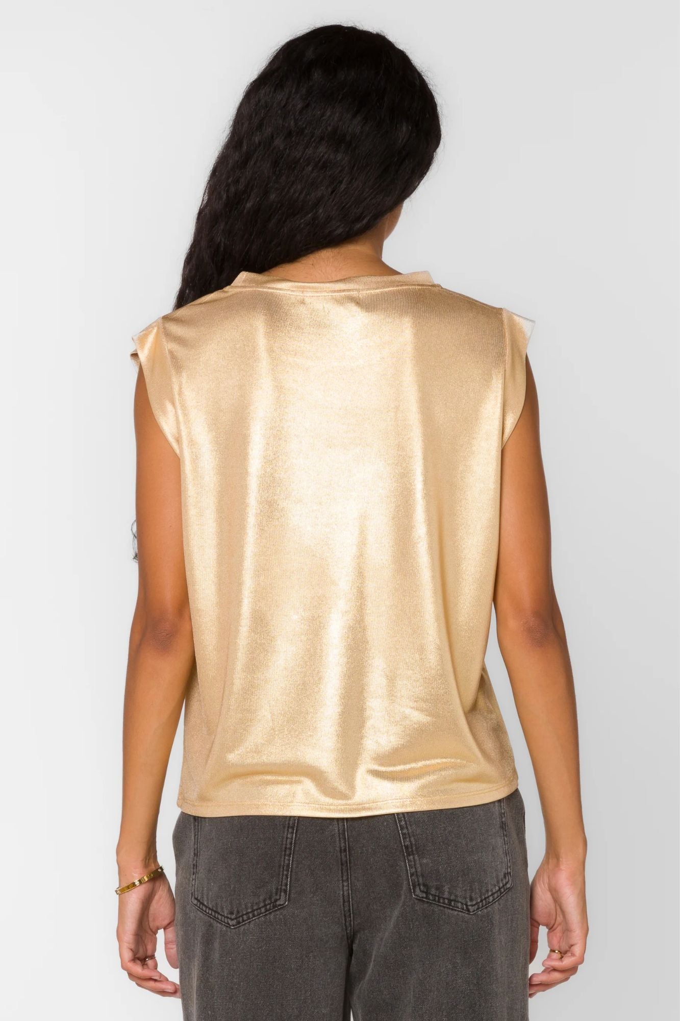 Rossin Metallic Muscle Top