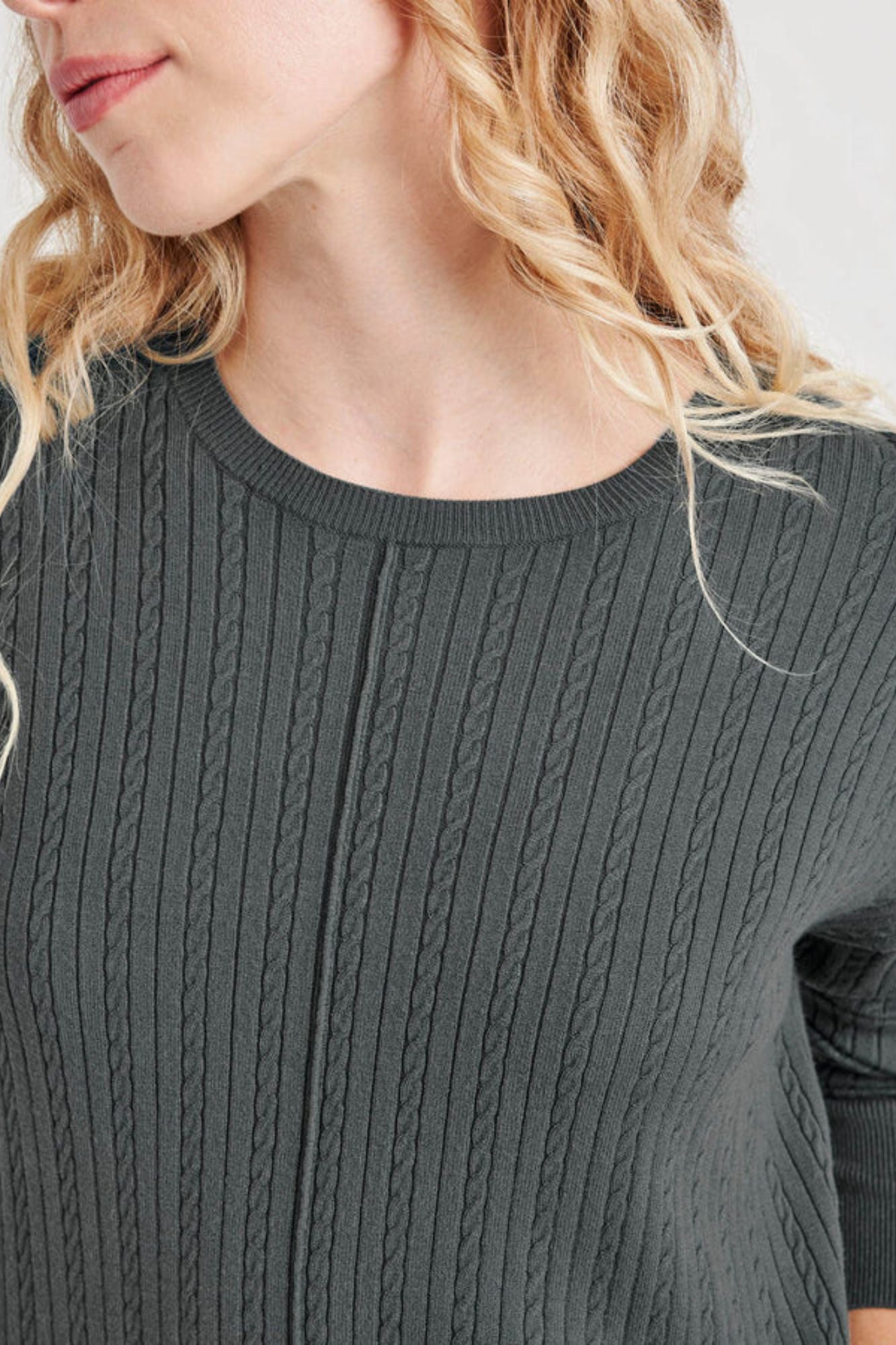 Veronica Cable Trim Sweater