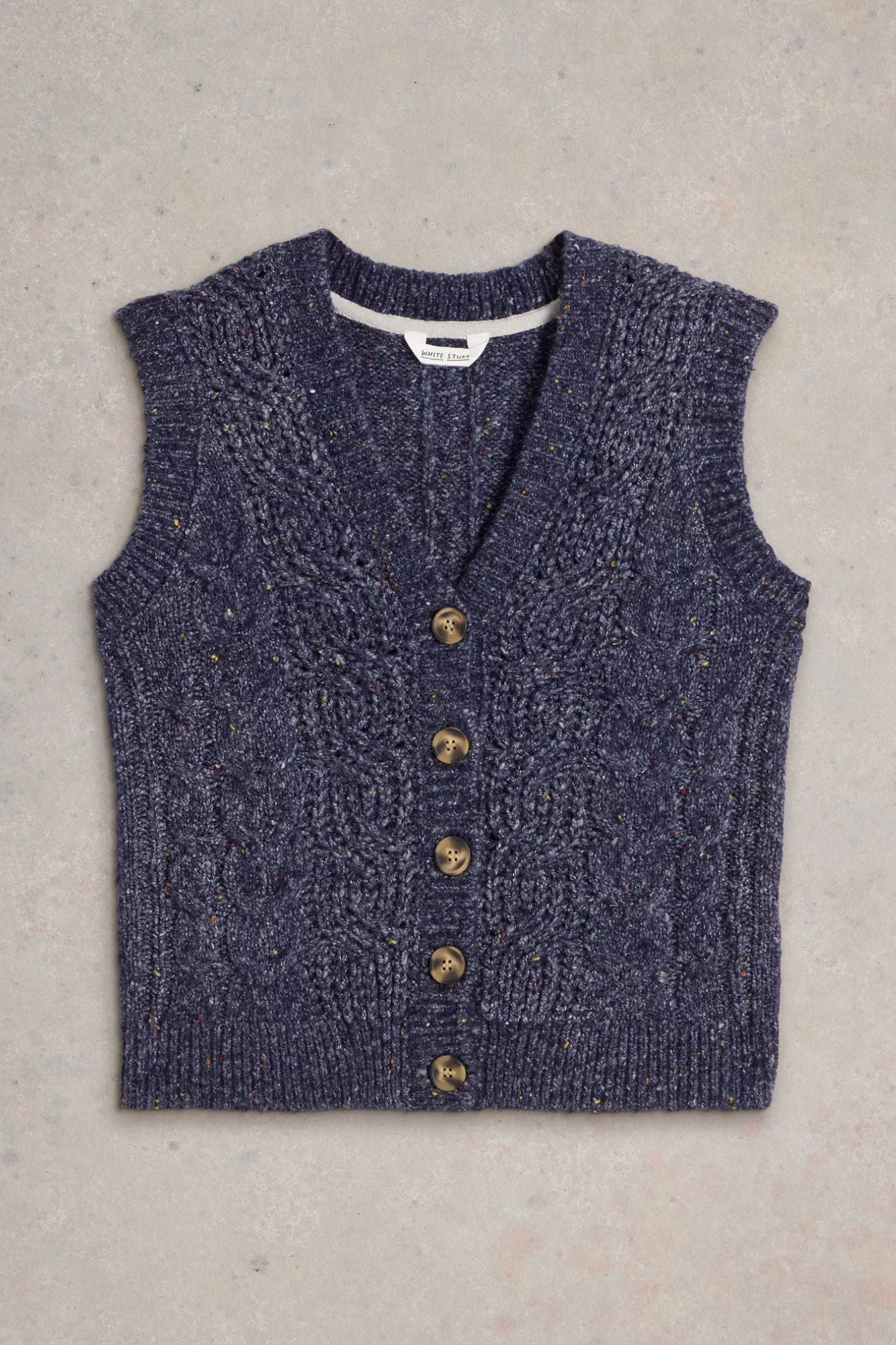 Cable Button Vest