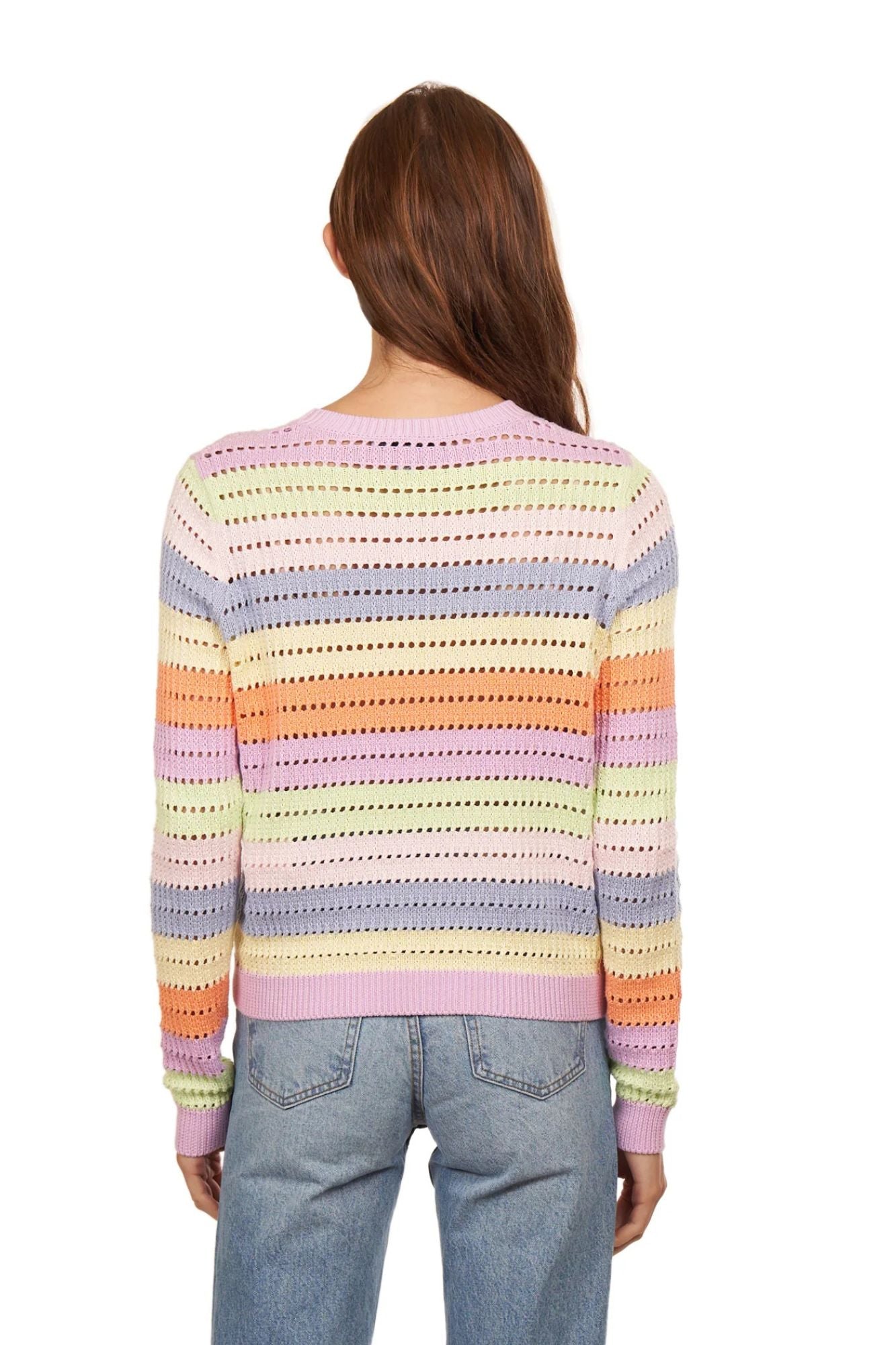 Rainbow Pointelle Stripe