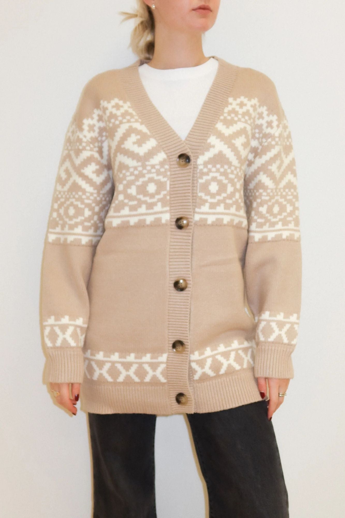 Fair Isle Knit Cardigan