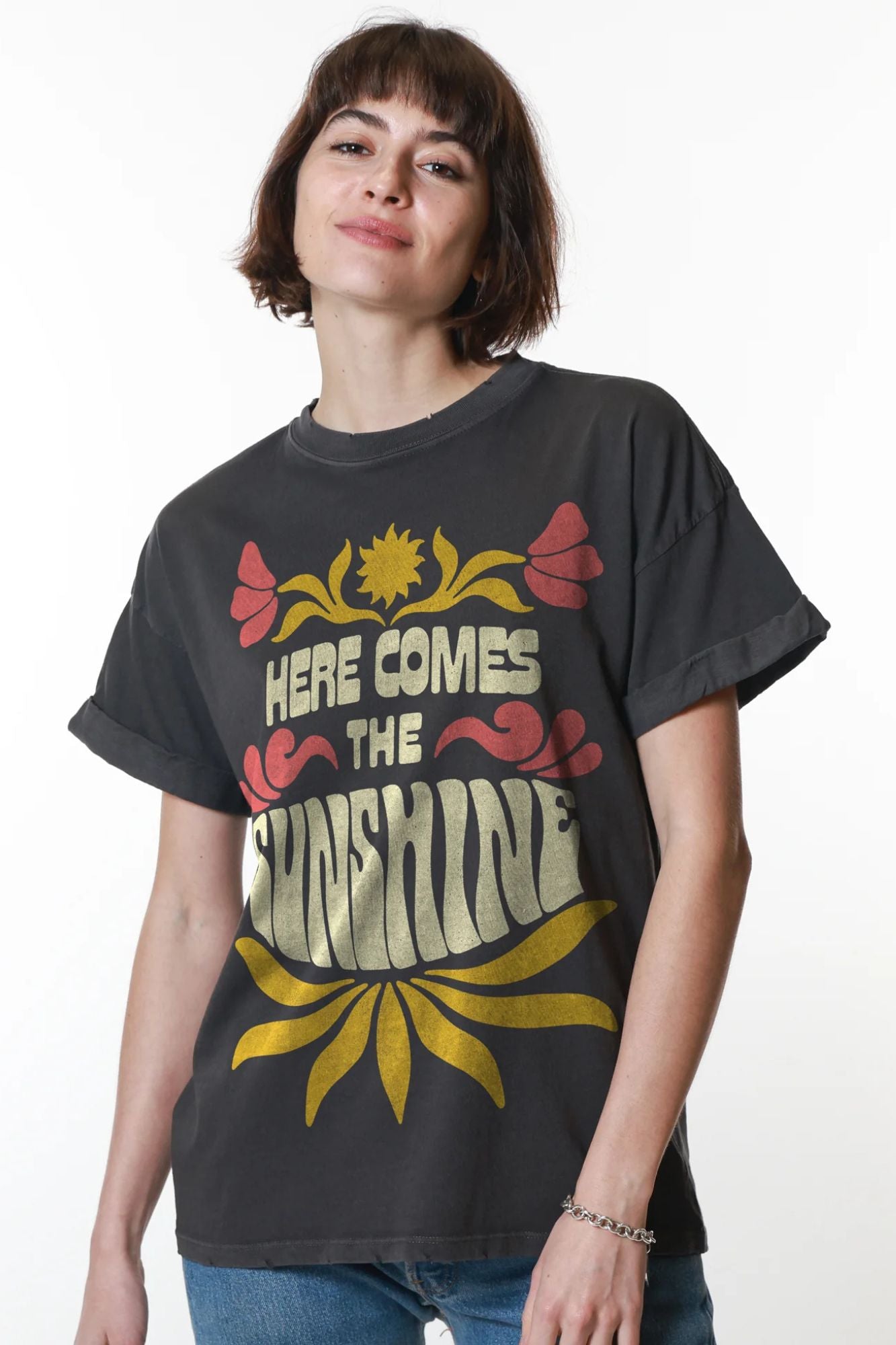 Here Comes The Sunshine Boyfriend Tee