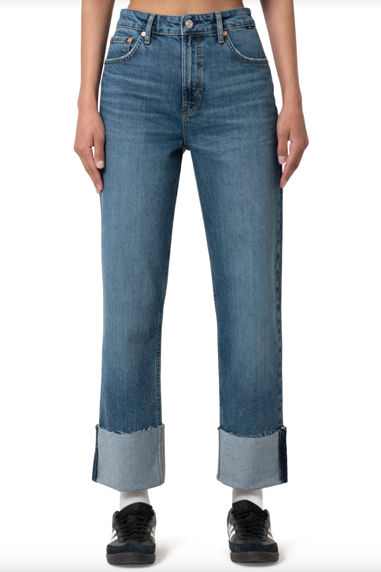 Savannah Cuffed Straight Leg Jeans