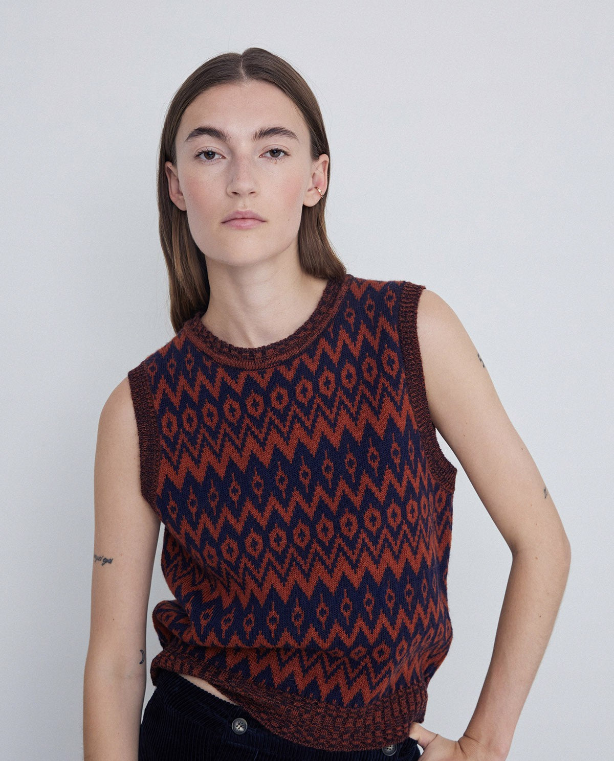 Maeve Jacquard Knit Vest