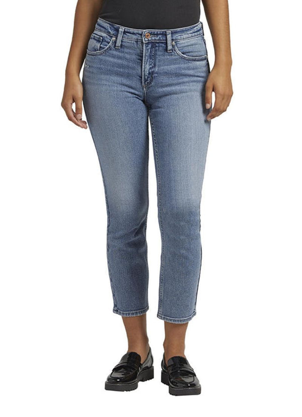 Most Wanted Mid Rise Straight Leg Ankle Jeans - Indigo Bay