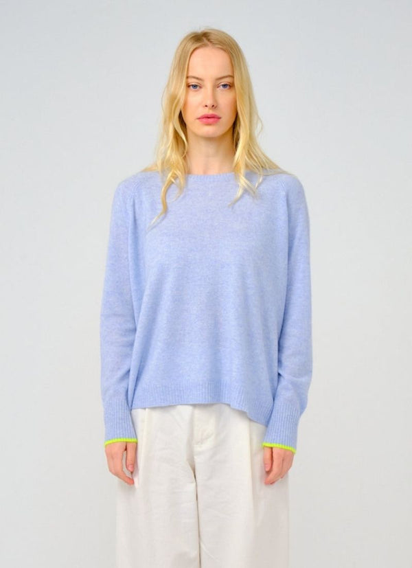 Brodie Cashmere Melt My Heart Sweater Indigo Bay