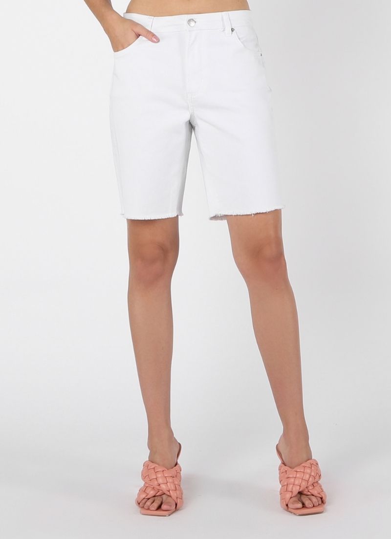 Raw Hem Bermuda Shorts